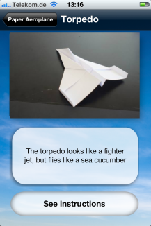 Paper aeroplane instructions