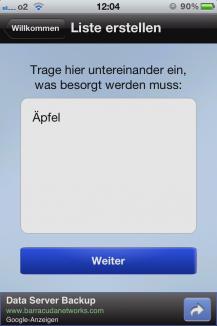 Einkaufsliste Teilen Einkaufsliste Teilen